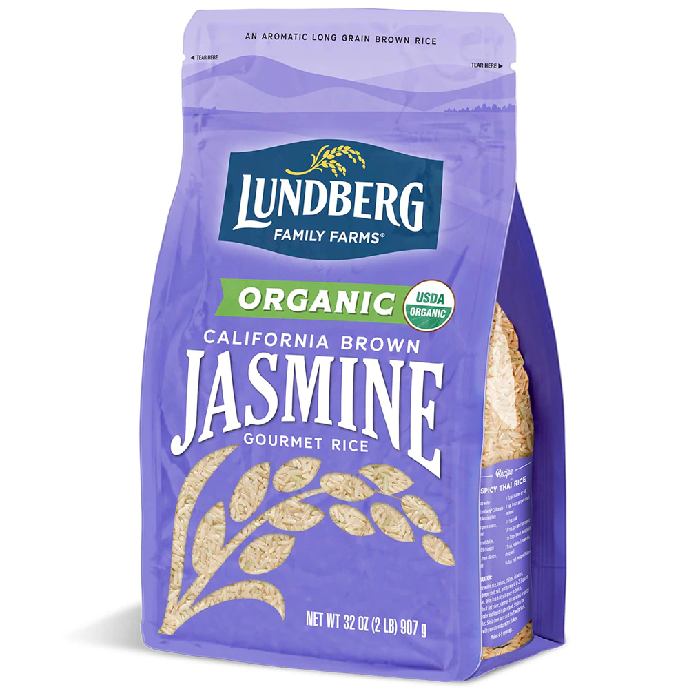 Lundberg Organic California Brown Jasmine Rice -- 32 oz