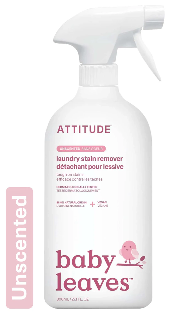 Attitude Baby Leaves Laundry Stain Remover Unscented -- 27 fl oz