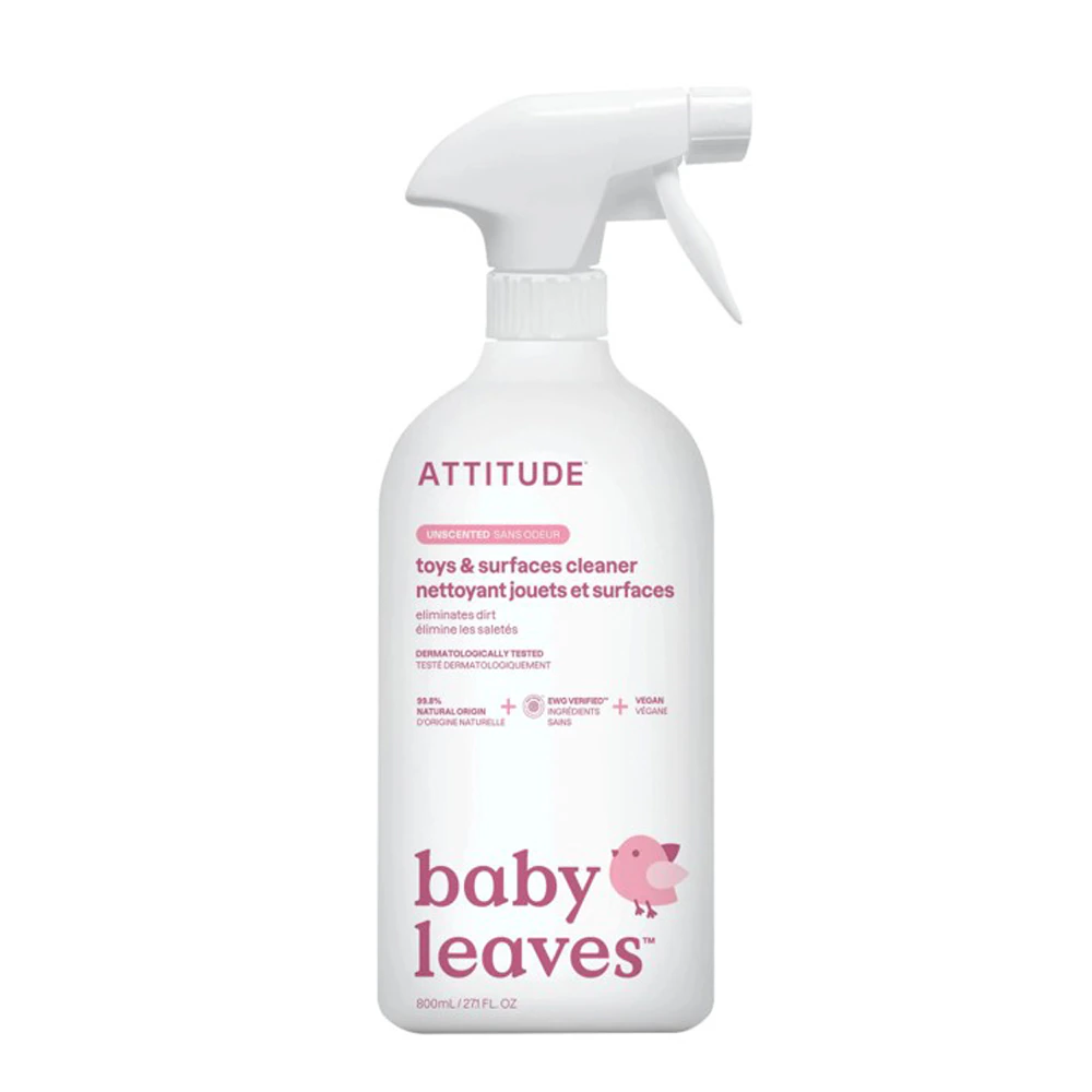 Attitude Baby Leaves Toys & Surfaces Cleaner Spray Unscented -- 27 fl oz