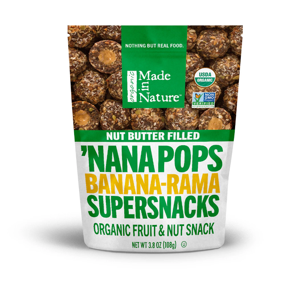 Made In Nature Nana Pops Banana-Rama Nut Butter-Filled Supersnacks -- 3.8 oz