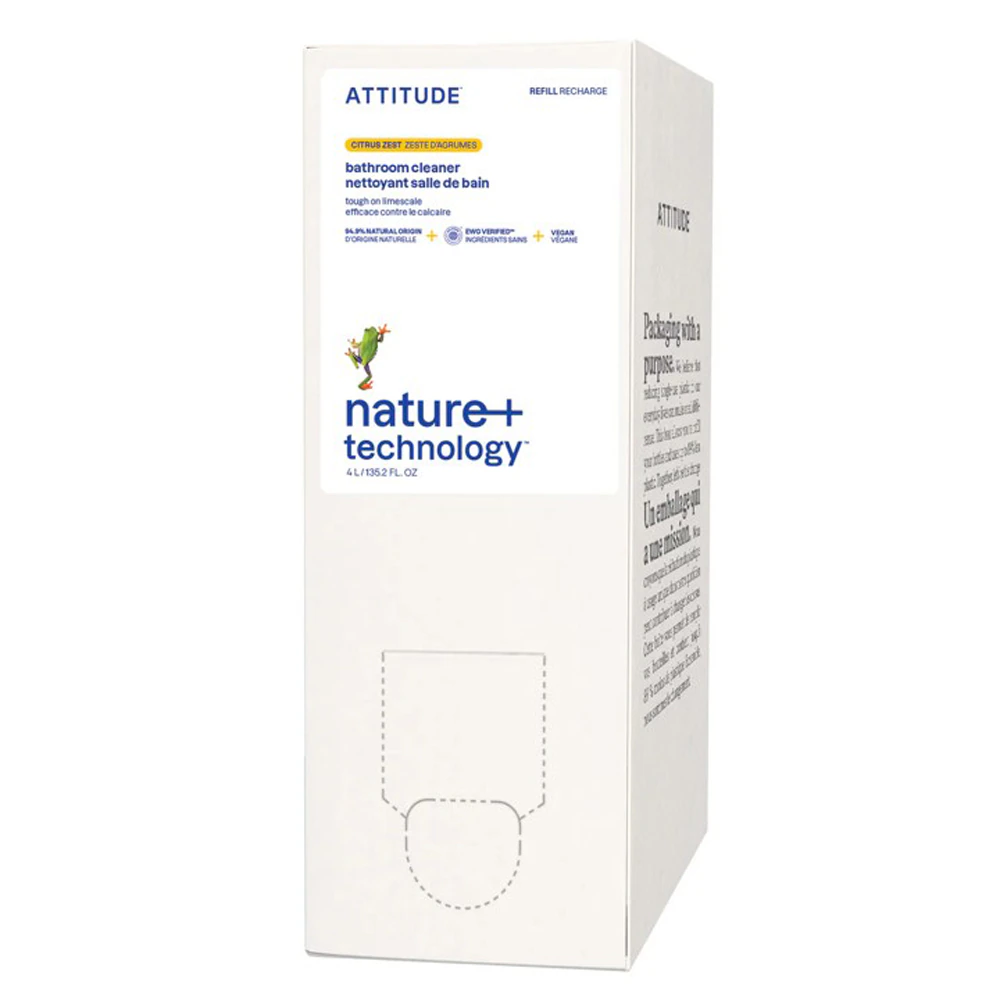 Attitude Bathroom Cleaner Eco Refill Citrus Zest -- 67.63 fl oz