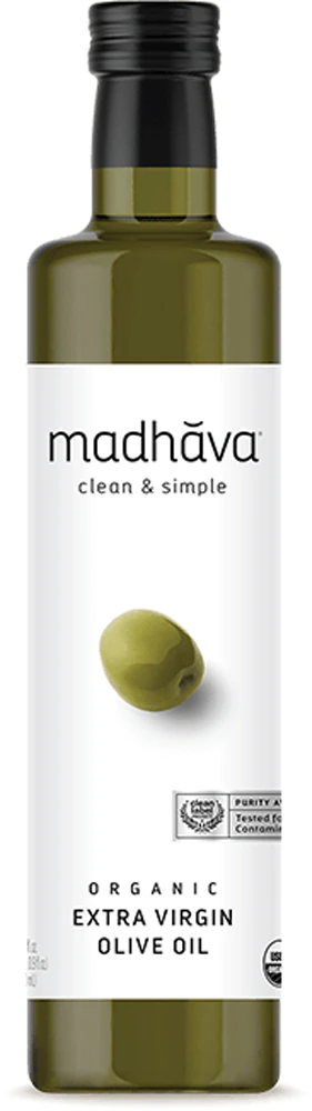 Madhava Organic Extra Virgin Olive Oil Single Source Non-GMO -- 16.9 fl oz