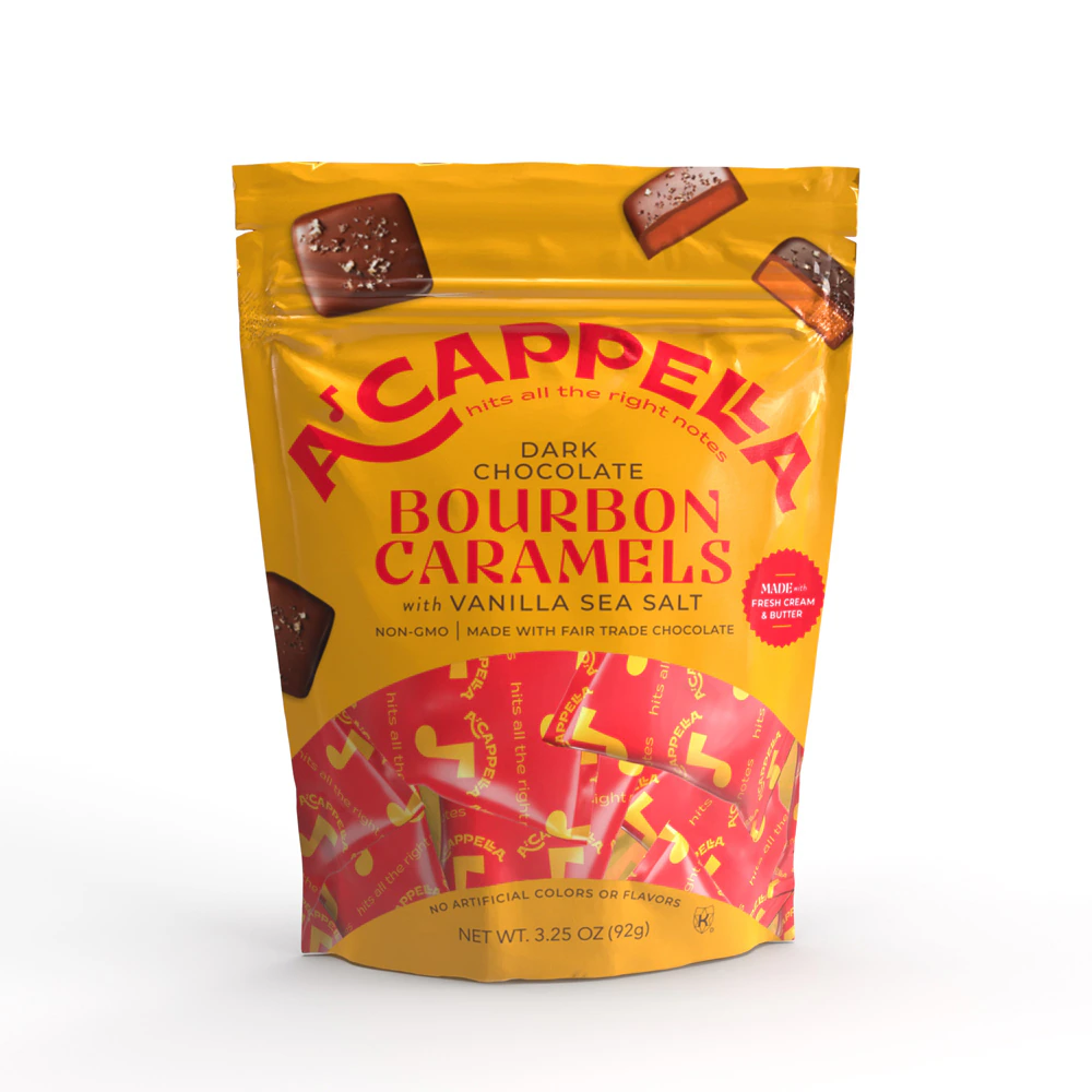 Acappella Dark Chocolate Bourbon Caramels -- 3.25 oz