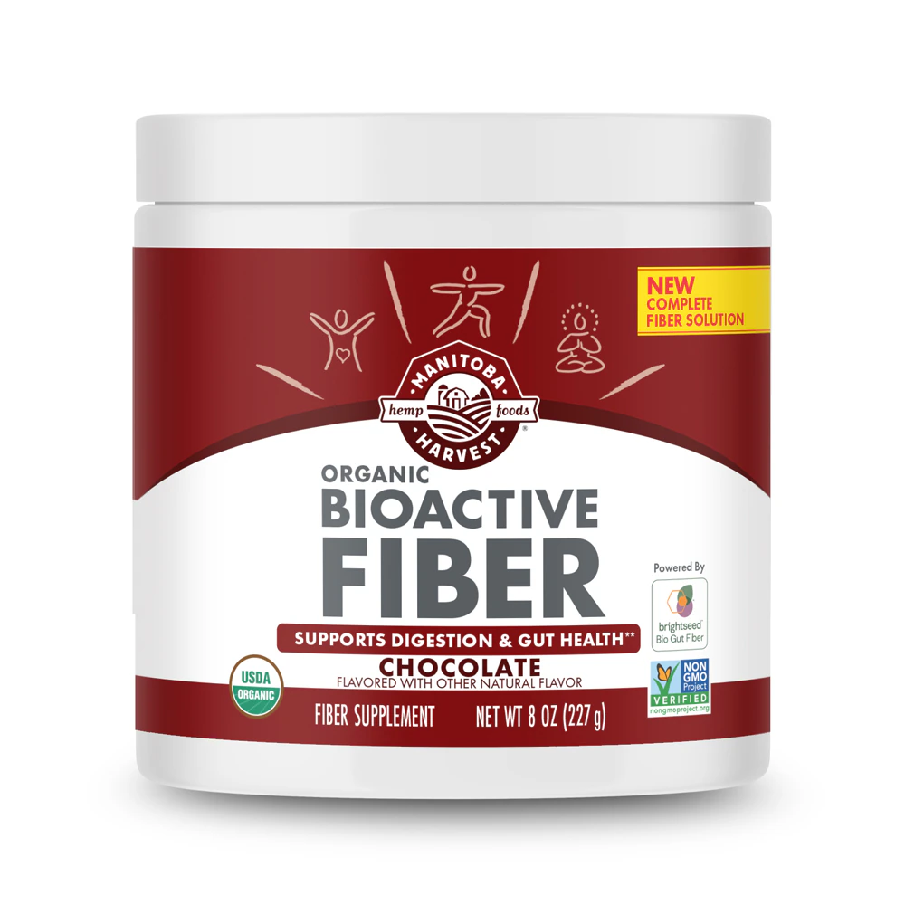 Manitoba Harvest Organic BioActive Fiber - Hemp Hull & Psyllium Husk Fiber Chocolate -- 8 oz
