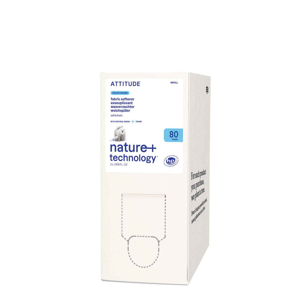 Attitude Fabric Softener 80 Loads Eco Refill Wildflowers -- 67.62 fl oz