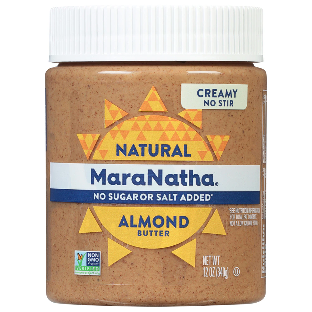 MaraNatha Almond Butter No Sugar or Salt Added Creamy -- 12 oz