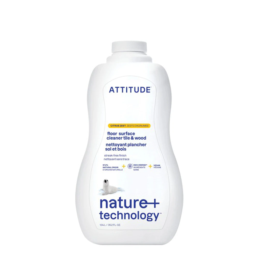 Attitude Floor Surface Cleaner Tile & Wood Citrus Zest -- 35.2 fl oz