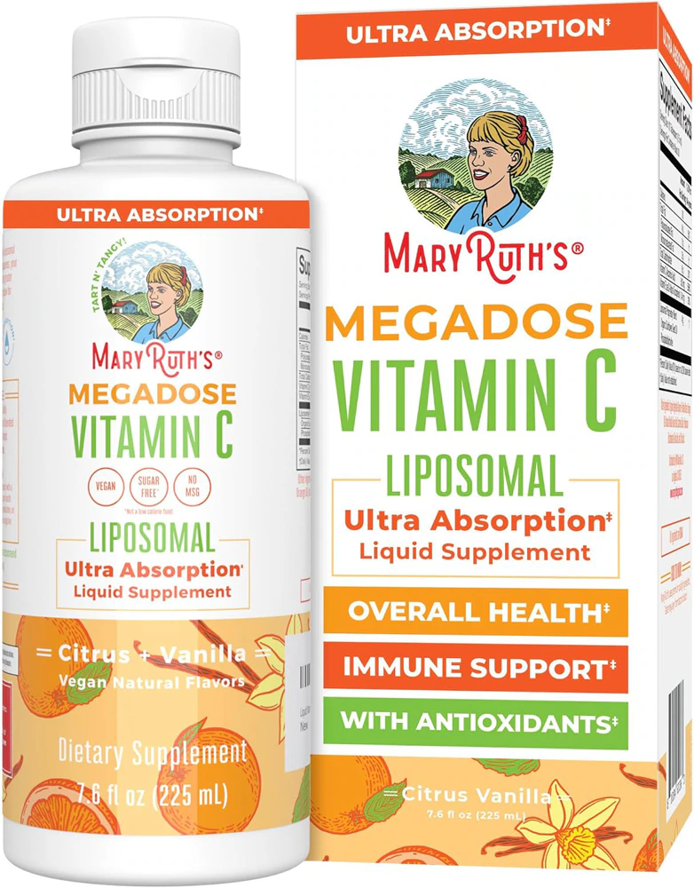 MaryRuth's Megadose Vitamin C Liposomal Citrus + Vanilla -- 7.6 fl oz