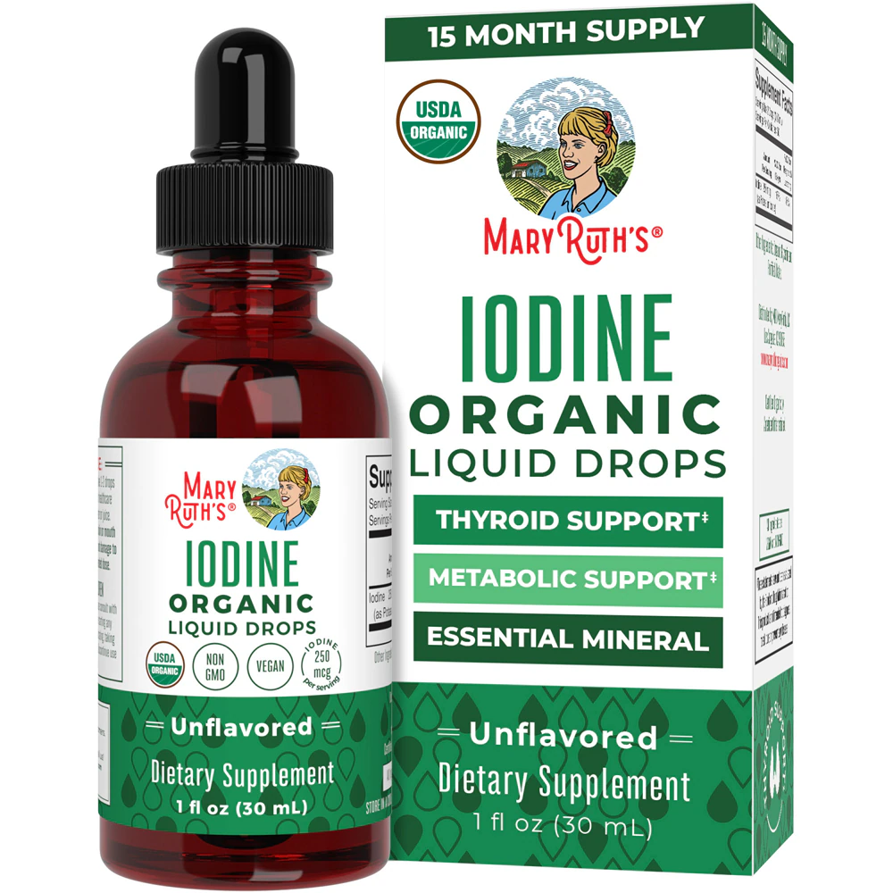MaryRuth's Organic Iodine Liquid Drops Unflavored -- 250 mcg - 1 fl oz