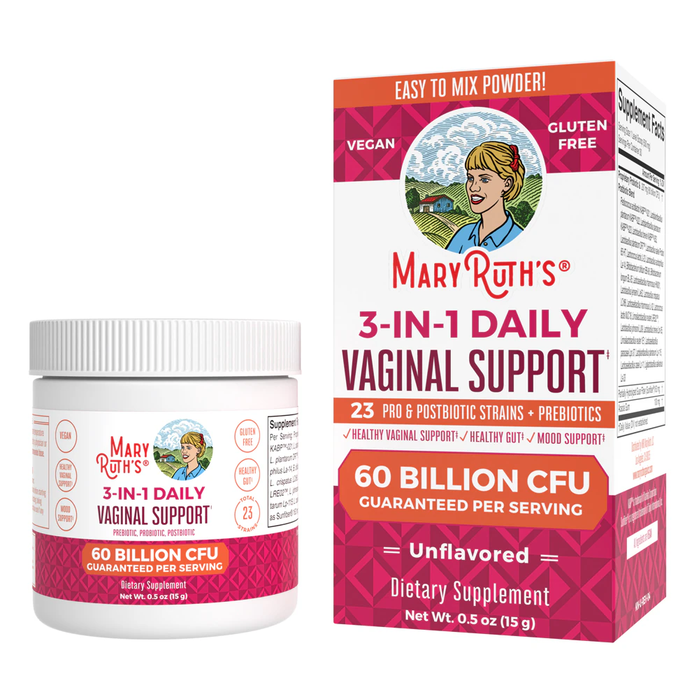 MaryRuth's Women's 3-in-1 Vaginal Support Probiotic Powder Unflavored -- 30 Servings