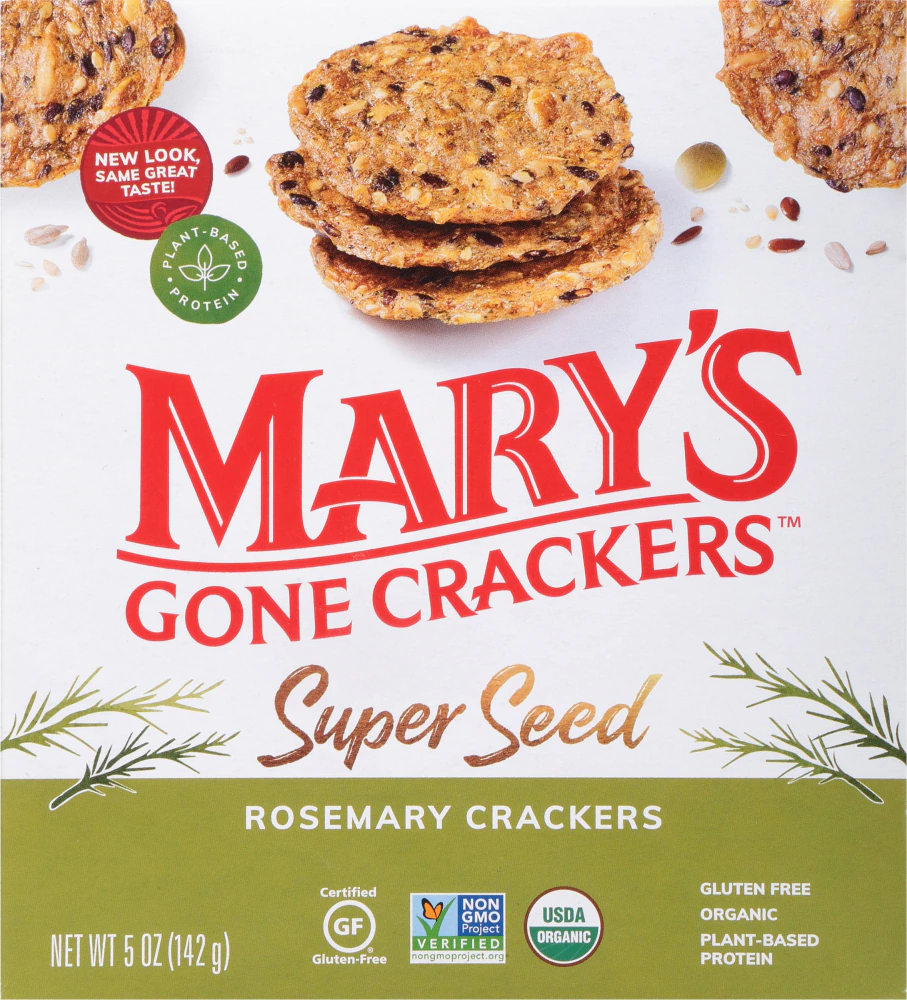 Mary's Gone Crackers Super Seed Crackers Rosemary -- 5 oz