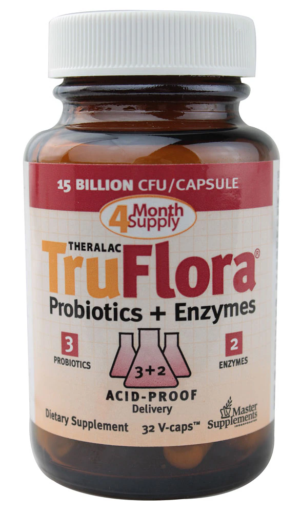 Master Supplements Theralac TruFlora Probiotics & Enzymes -- 15 billion CFU - 32 Capsules