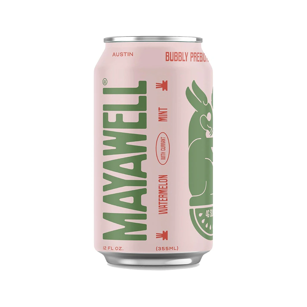 Mayawell Sparkling Soda Prebiotic With Currant Watermelon Mint -- 4 Cans