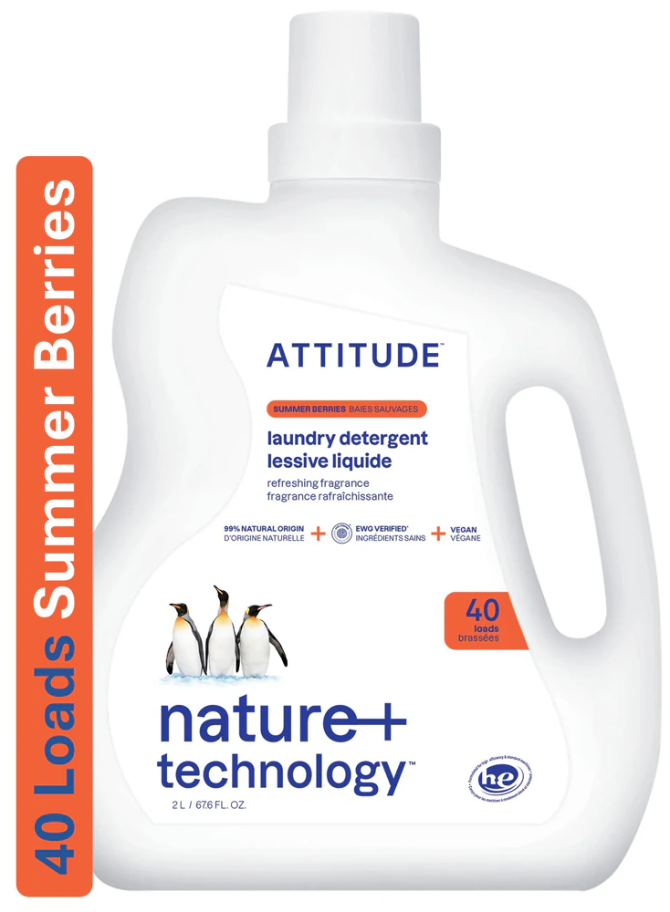 Attitude Liquid Laundry Detergent 40 Loads Summer Berries -- 67.6 fl oz