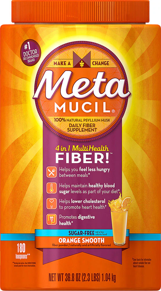 Metamucil 4-in-1 Psyllium Fiber Supplement Orange -- 36.8 oz
