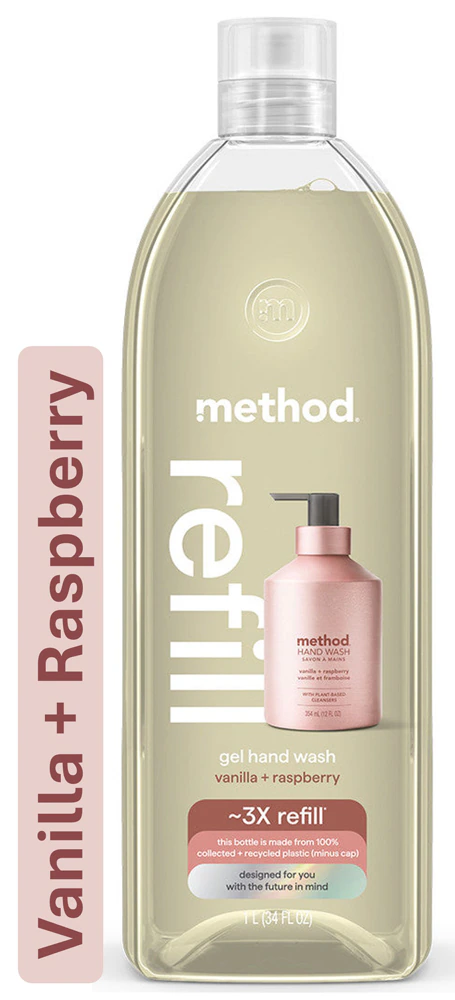 Method Hand Wash Refill - Vanilla + Raspberry -- 34 fl oz
