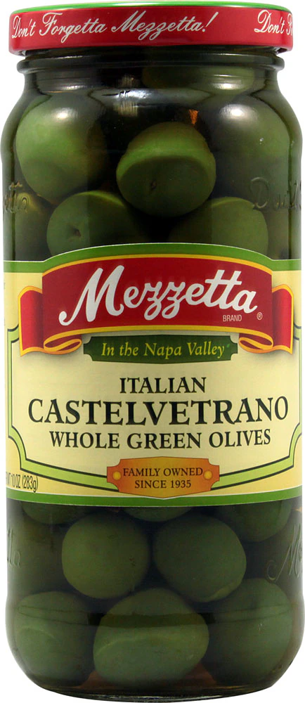 Mezzetta Italian Castelvetrano Whole Green Olives -- 10 oz