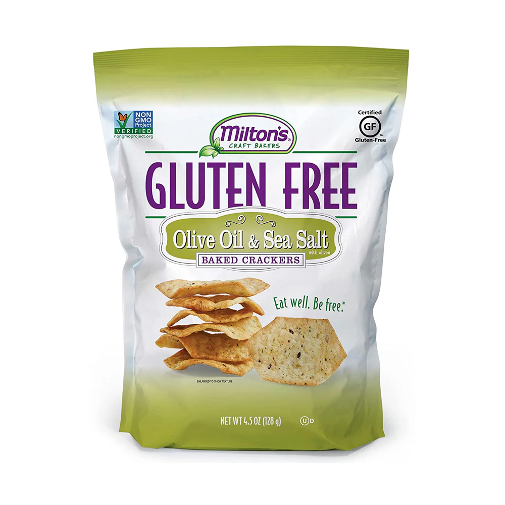 Milton's Craft Bakers Gluten Free Olive Oil & Sea Salt Crackers -- 4.5 oz