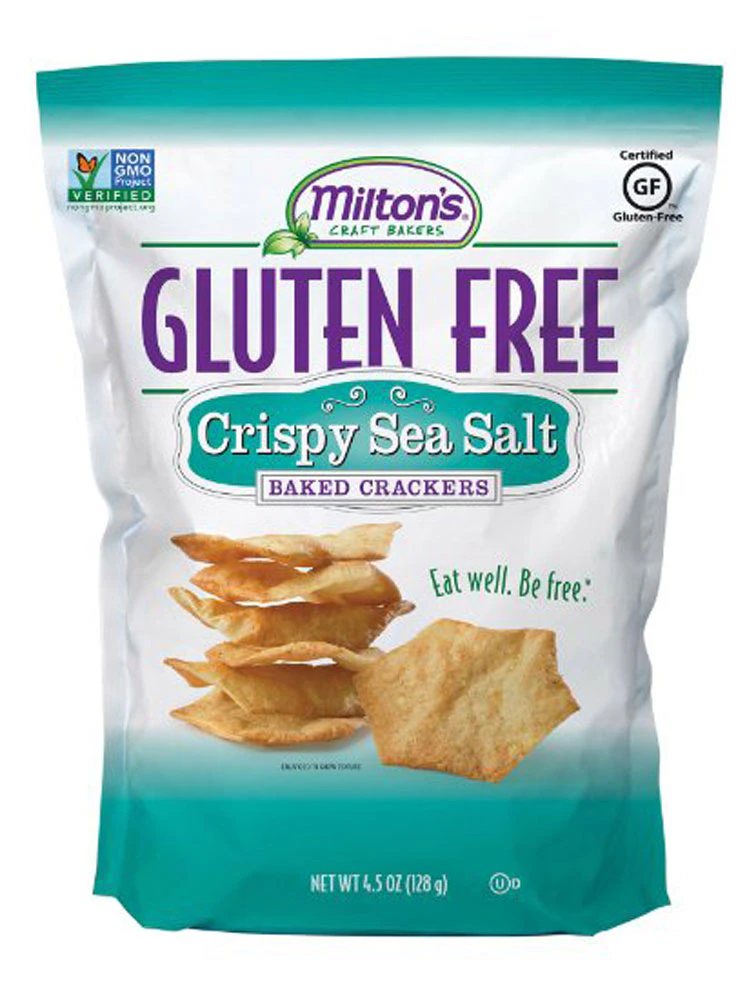 Milton's Gluten Free Baked Crackers Crispy Sea Salt -- 4.5 oz