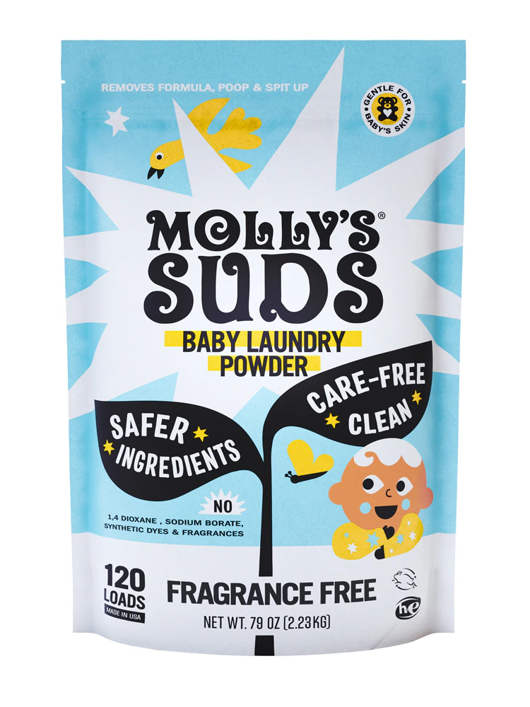 Molly's Suds Baby Laundry Detergent Powder 120 Loads Unscented -- 80.25 oz