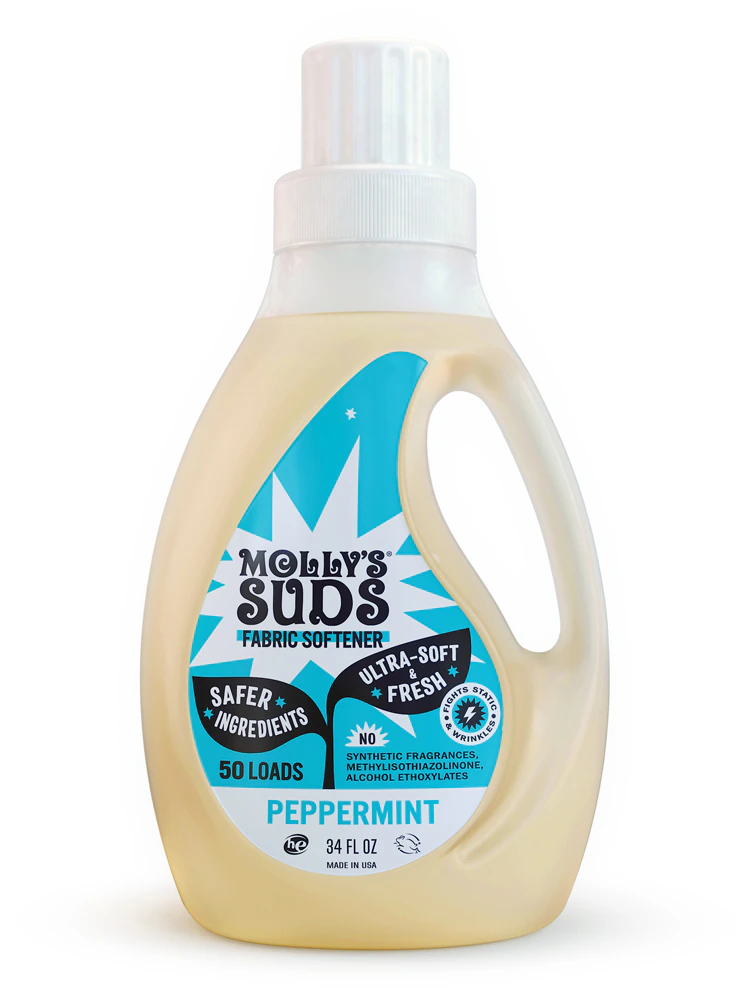 Molly's Suds Liquid Fabric Softener Peppermint 50 Loads -- 34 fl oz