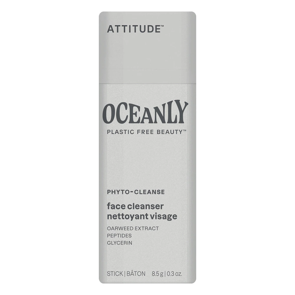 Attitude Oceanly Phyto-Cleanse Solid Face Cleanser with Peptides -- 0.3 oz