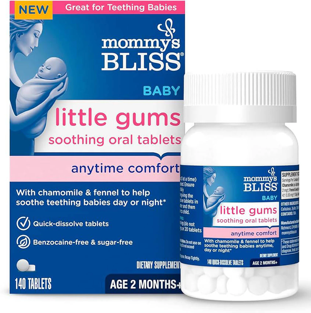 Mommy's Bliss Baby Little Gums Soothing Oral Teething Relief 2+ Months -- 140 Tablets