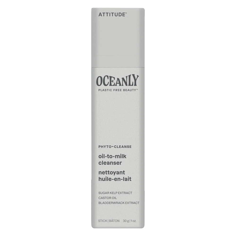 Attitude Oceanly Phyto-Cleanse Solid Oil-to-Milk Cleanser for Sensitive Skin -- 1 oz