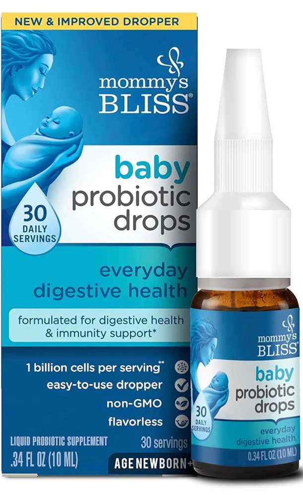 Mommy's Bliss Baby Probiotic Drops Newborn+ -- 1 billion CFU - 0.34 fl oz