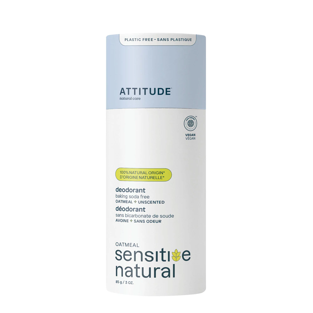 Attitude Sensitive Deodorant Plastic Free Unscented -- 3 oz