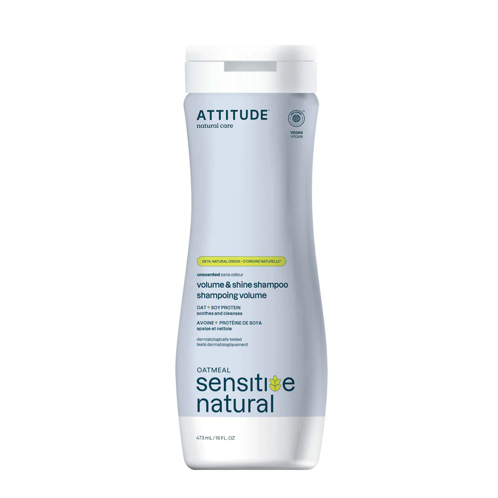 Attitude Sensitive Skin Shampoo - Extra Gentle & Volumizing - Fragrance Free -- 16 fl oz