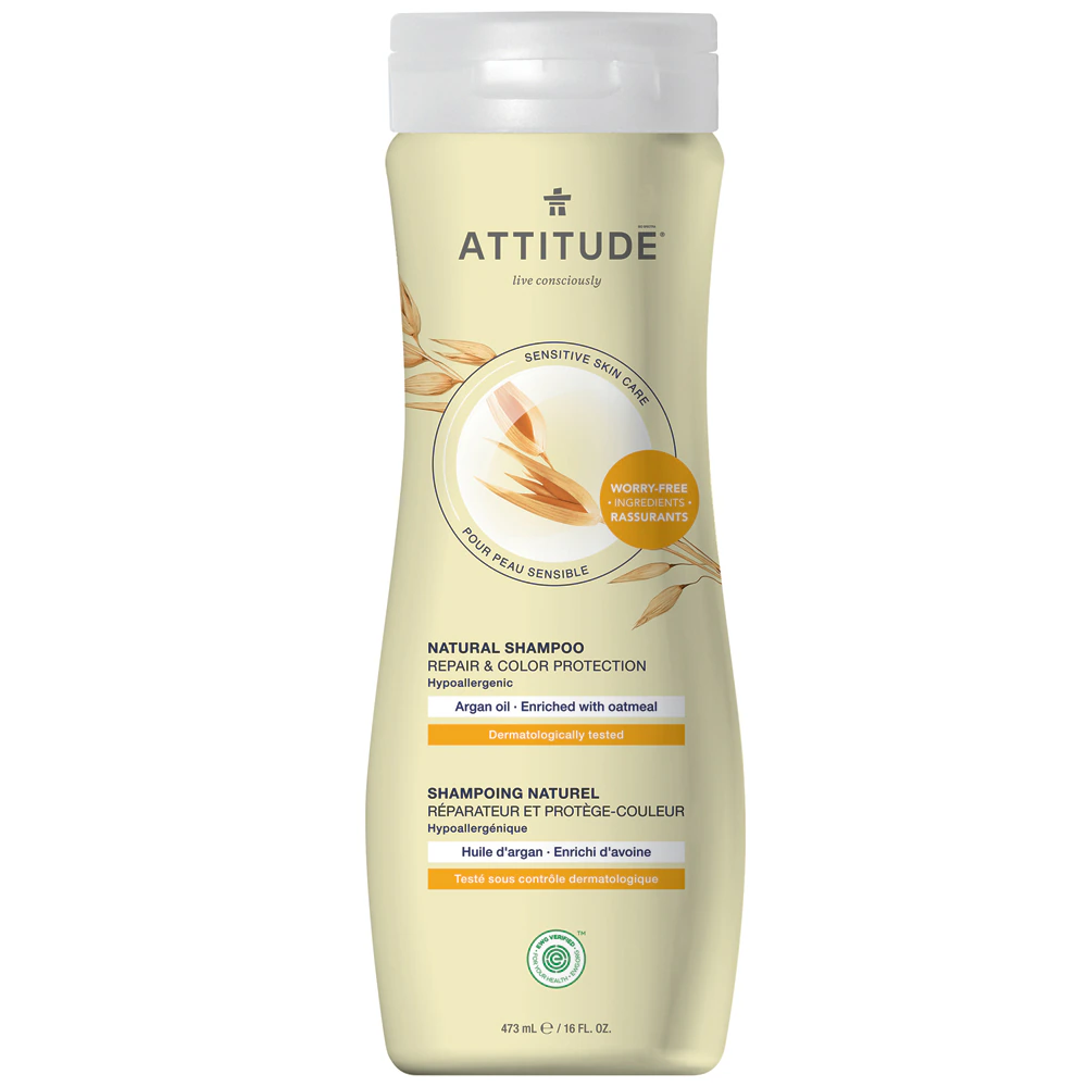 Attitude Sensitive Skin Shampoo - Repair & Color Protection - Argan -- 16 fl oz