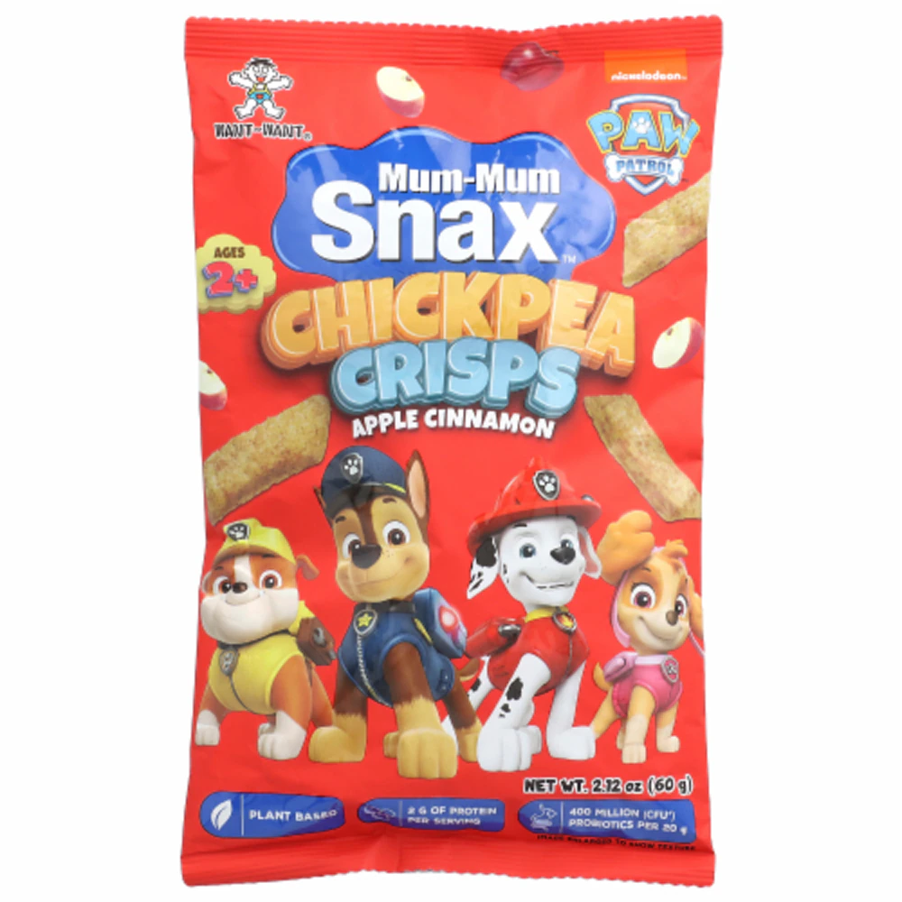 Mum-Mum Toddler Paw Patrol Snax Chickpea Crisps Apple Cinnamon -- 2.12 oz