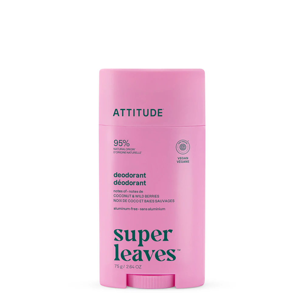 Attitude Super Leaves Deodorant Coconut and Wild Berries -- 2.64 oz