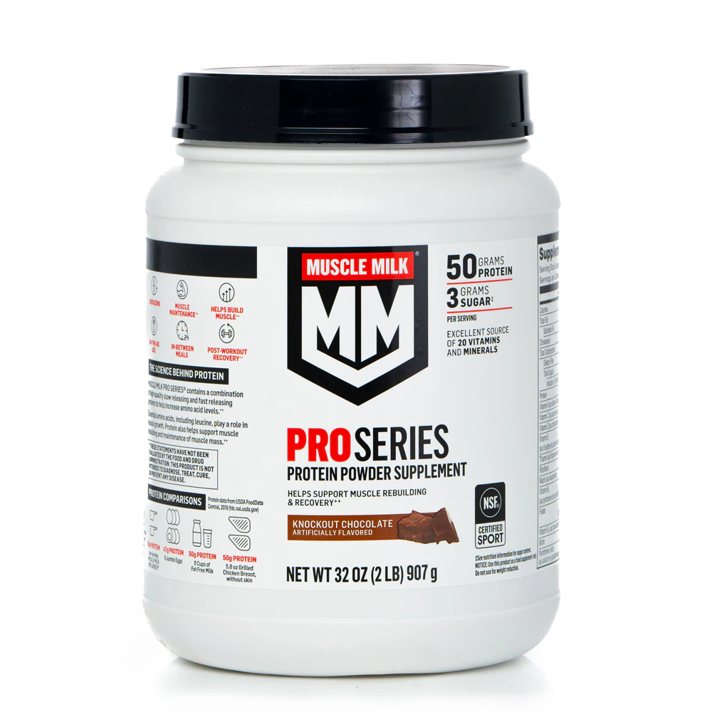 Muscle Milk Pro Series Protein Powder - NSF Certified for Sport Knockout Chocolate -- 32 oz