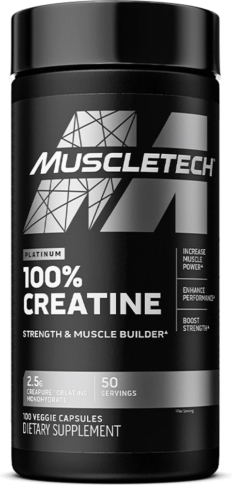 MuscleTech Platinum 100% Creatine -- 100 Veggie Capsules