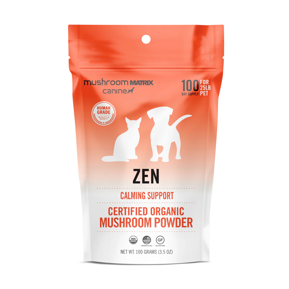Mushroom Matrix Zen Calming Support Organic Mushroom Powder for Dogs & Cats -- 3.5 oz