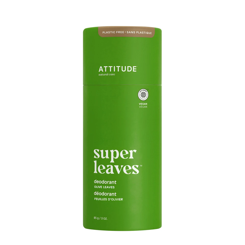 Attitude Super Leaves Deodorant Plastic Free Olive Leaves -- 3 oz