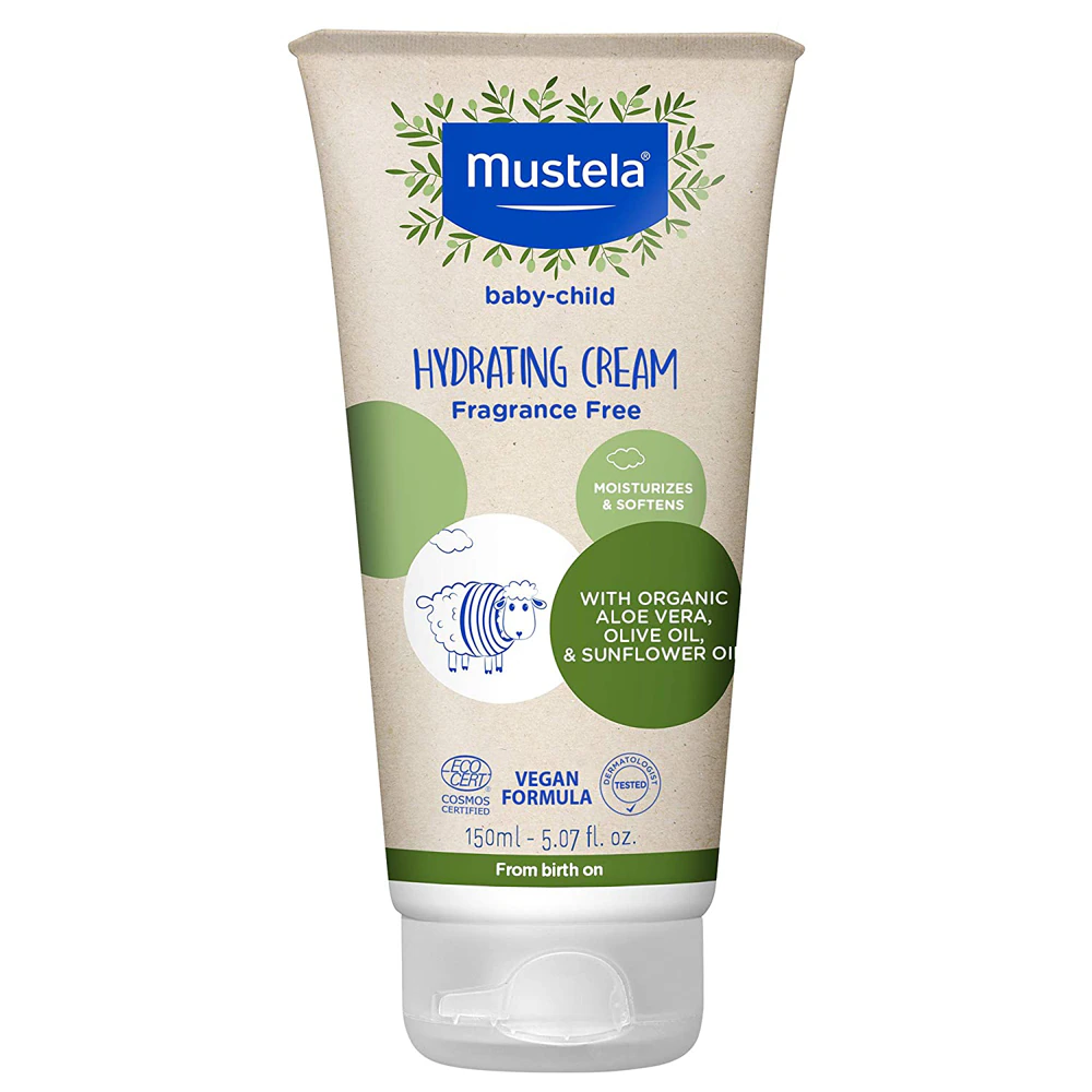 Mustela Baby-Child Hydrating Cream Organic Aloe Vera & Olive Oil Fragrance Free -- 5.07 fl oz