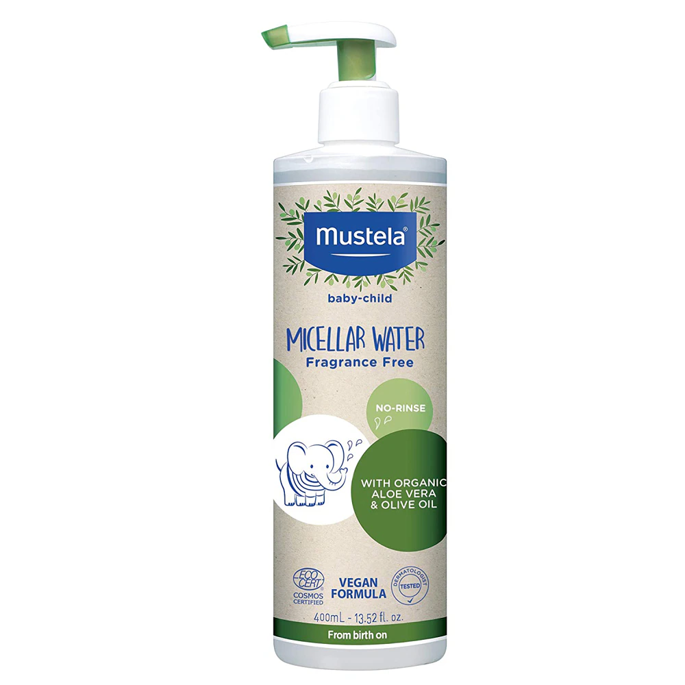 Mustela Baby-Child Micellar Water Organic Aloe Vera & Olive Oil Fragrance Free -- 13.52 fl oz
