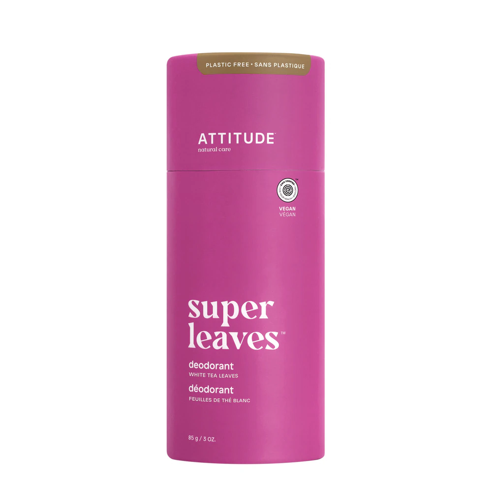 Attitude Super Leaves Deodorant Plastic Free White Tea Leaves -- 3 oz