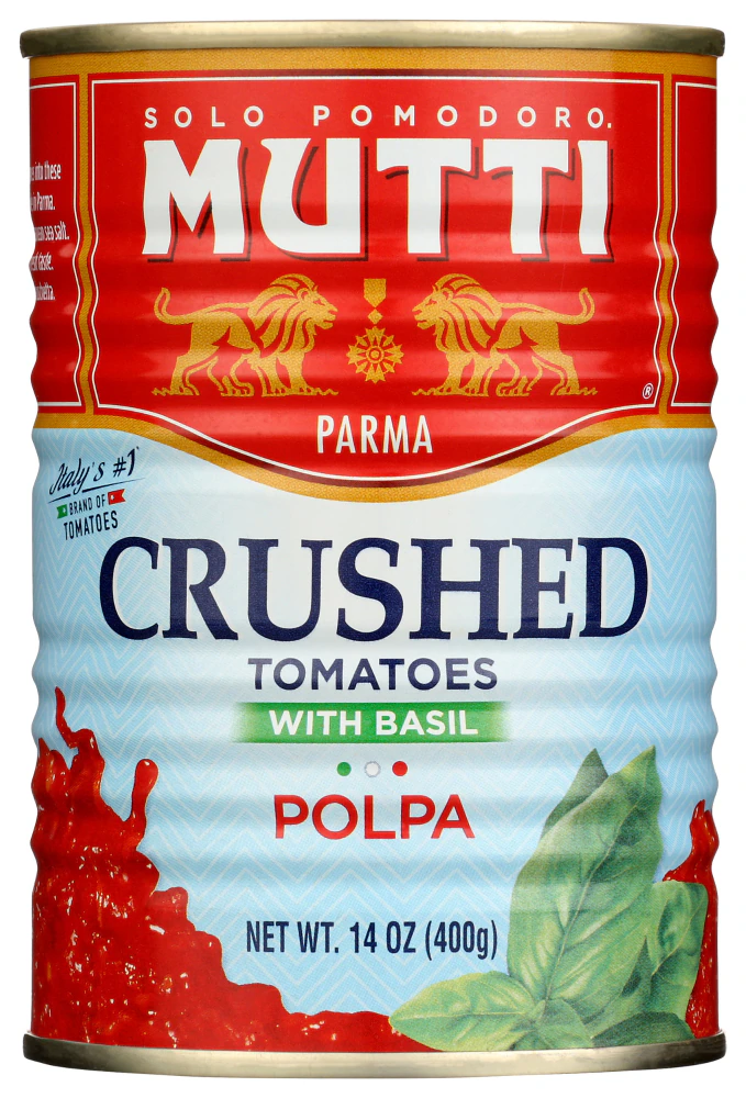 Mutti Crushed Tomatoes with Basil -- 14 oz