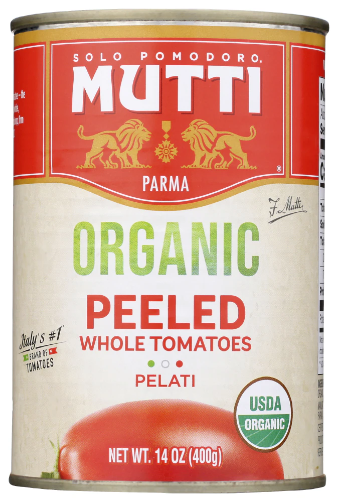 Mutti Pama Organic Peeled Whole Tomatoes -- 14 oz