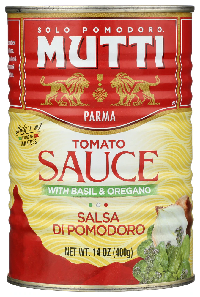 Mutti Tomato Sauce with Basil & Oregano -- 14 oz