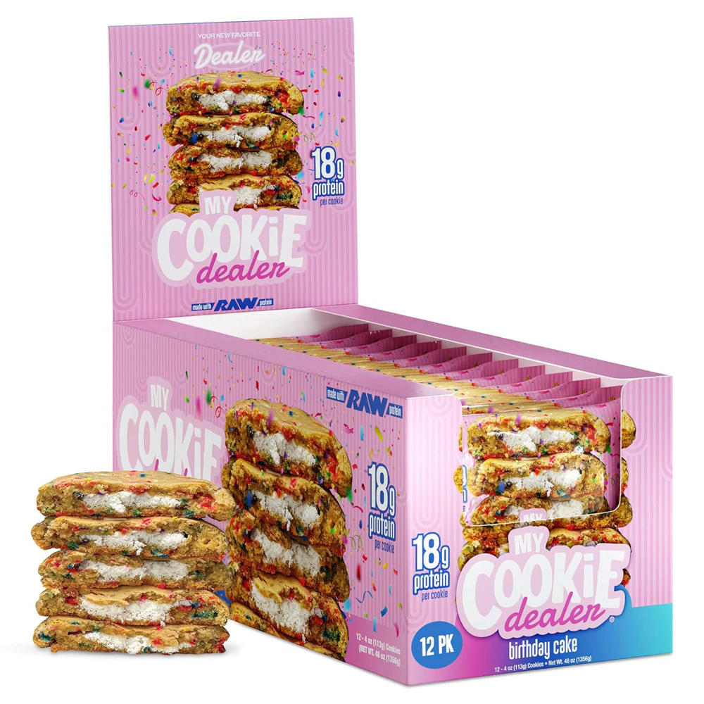 My Cookie Dealer Protein Cookies Birthday Cake -- 12 Cookies