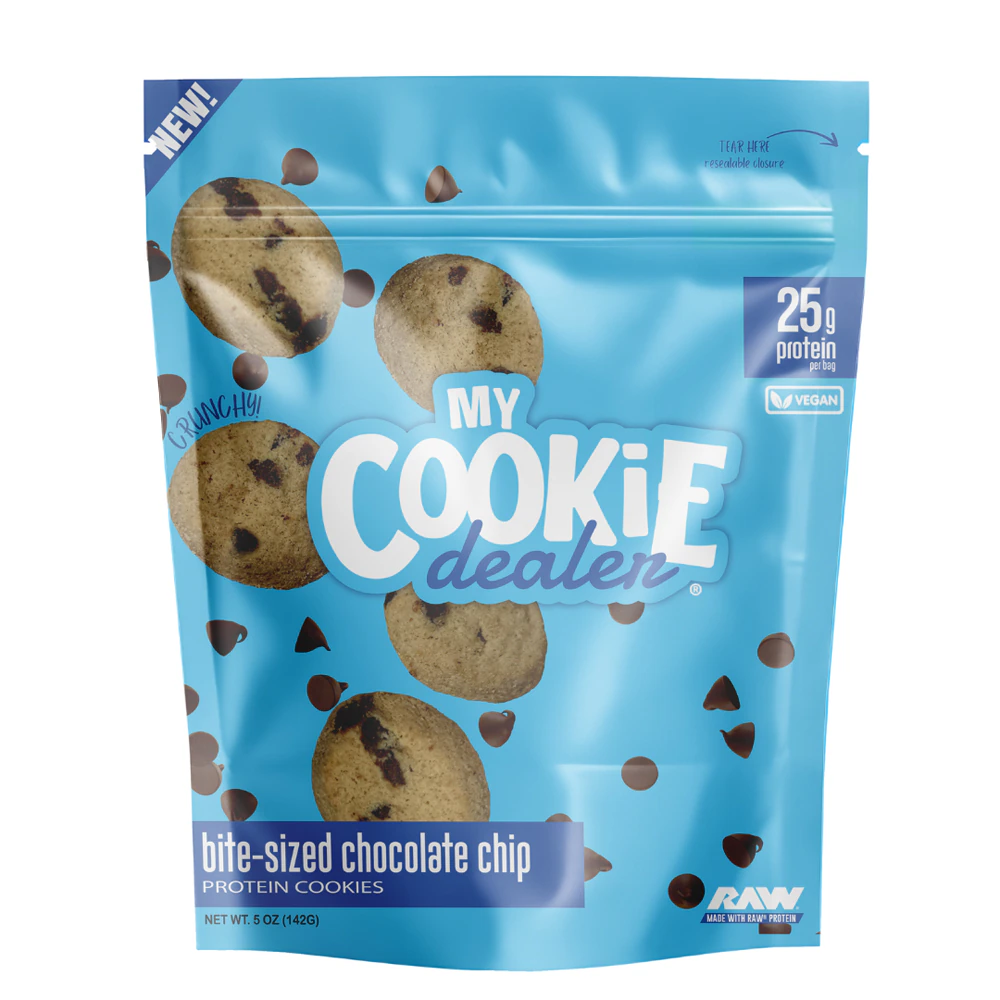 My Cookie Dealer Protein Cookies - Bite Sized Crunchy Chocolate Chip -- 6 Bags