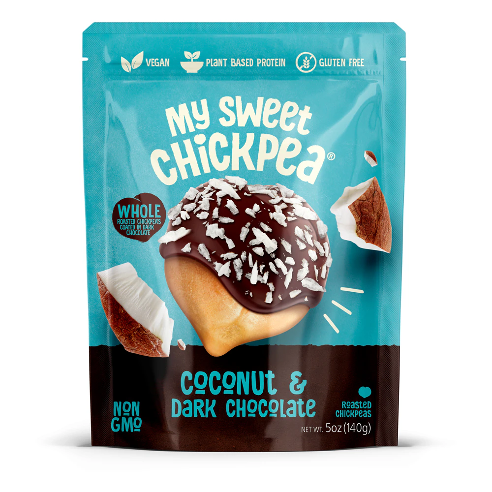 My Sweet Chickpea Non-GMO Roasted Chickpeas Dark Chocolate & Coconut -- 5 oz