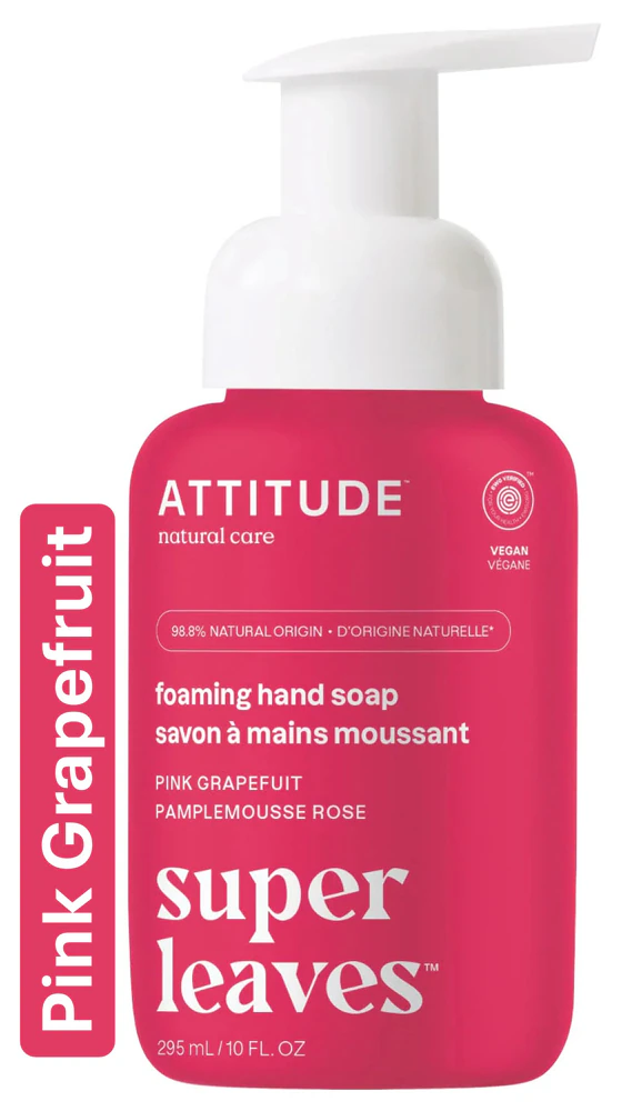 Attitude Super Leaves Foaming Hand Soap - Pink Grapefruit -- 10 fl oz