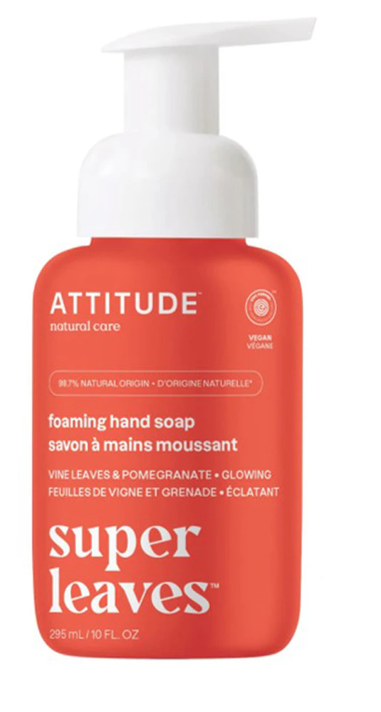 Attitude Super Leaves Foaming Hand Soap - Vine Leaves + Pomegranate -- 10 fl oz