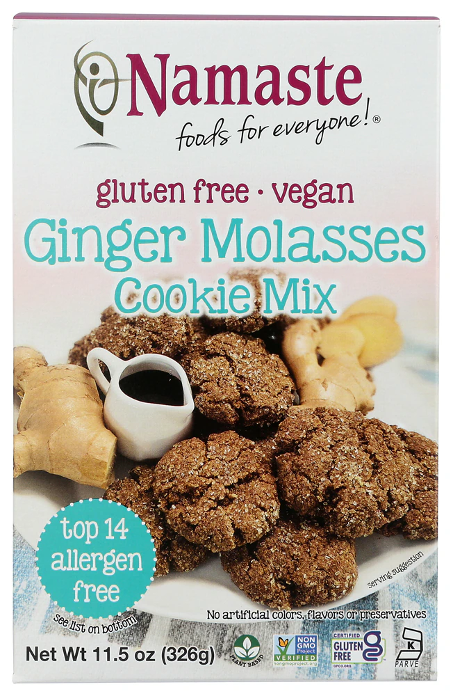 Namaste Foods Vegan Gluten Free Non-GMO Ginger Molasses Cookie Mix -- 11.5 oz